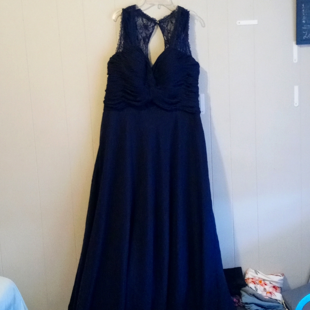 Navy blue prom dress